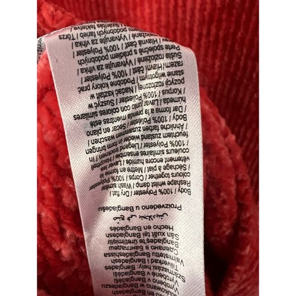 Knit Wear By F&F Red Velour Mock Neck Sweater Size 2 - Picture 4 of 4